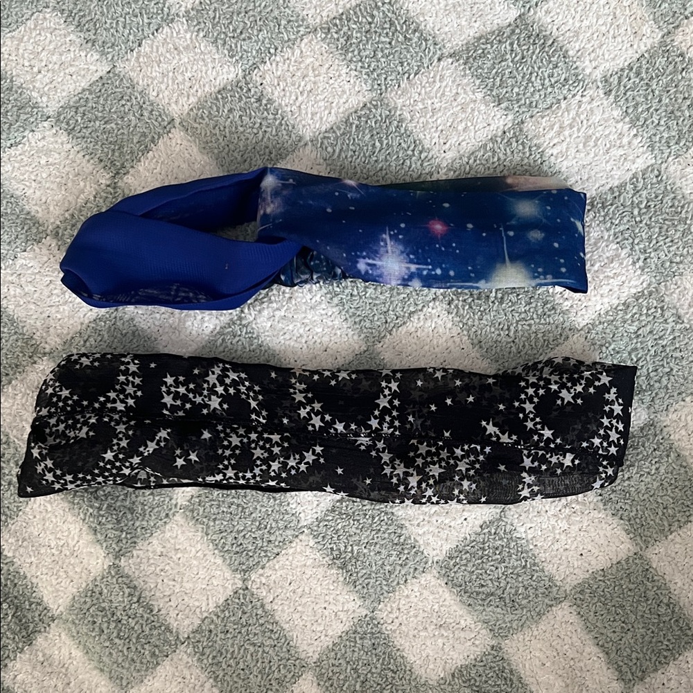 NWOT Galaxy Patterned Headbands Set